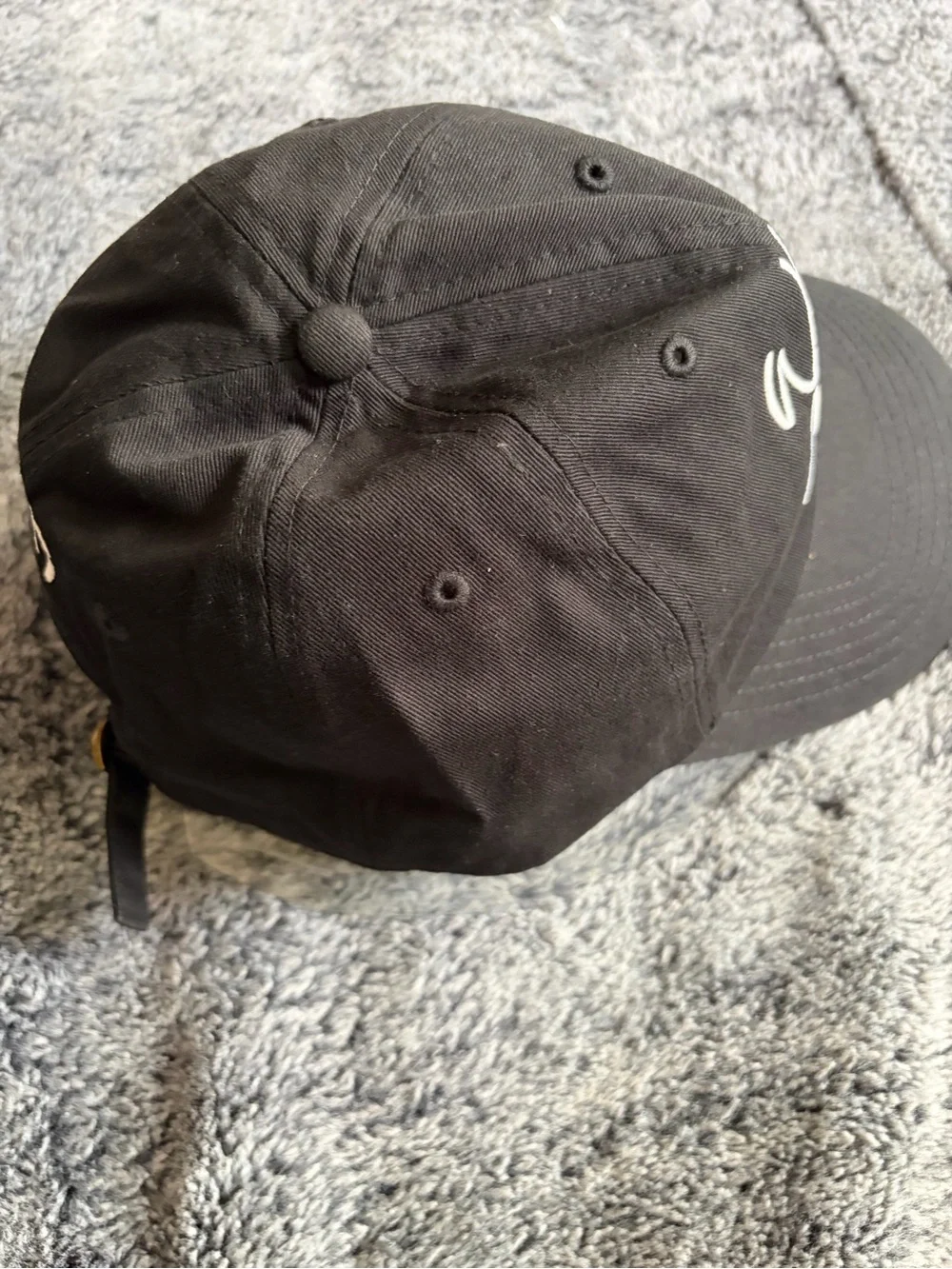 Why Not? Black Embroidered Baseball Cap